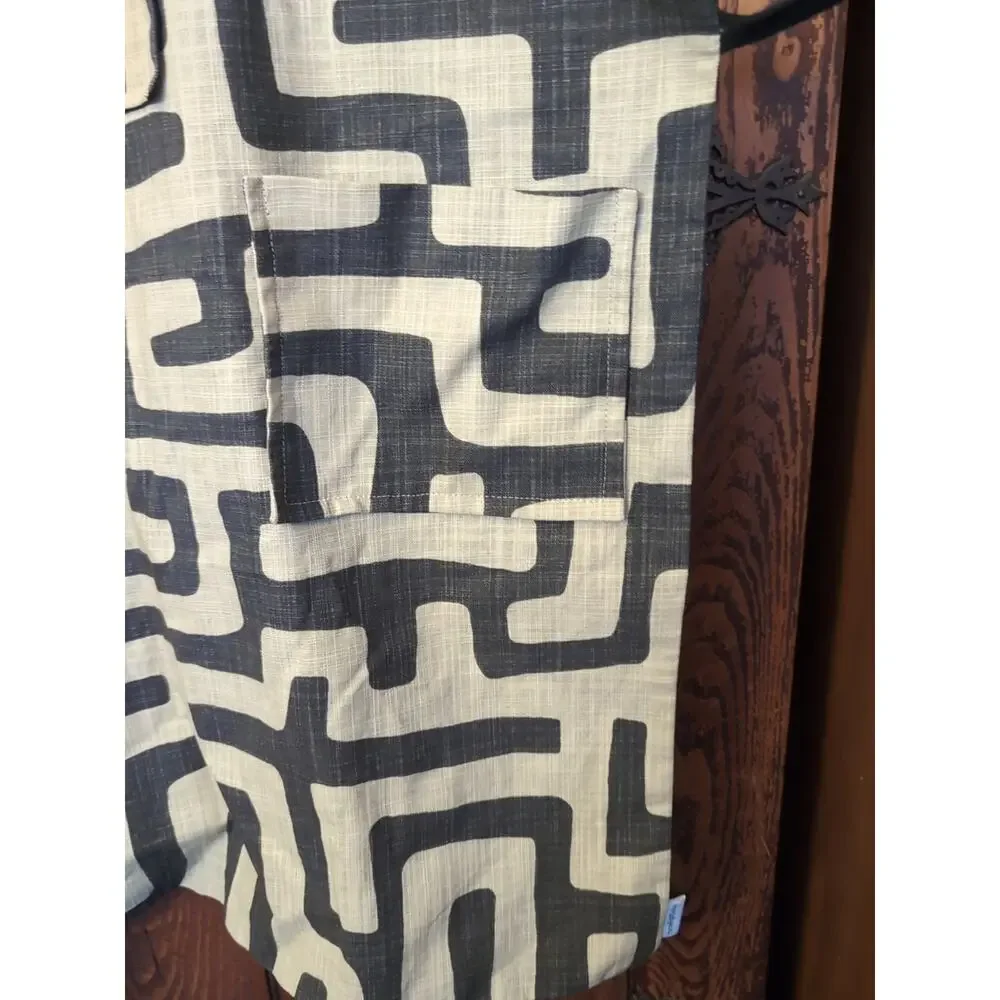 Home Right Online Bib Apron Craft Vendor Yard Sale Geometric Reversible African